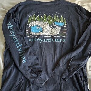 Vineyard Vines Blue Graphic Long Sleeve Tee